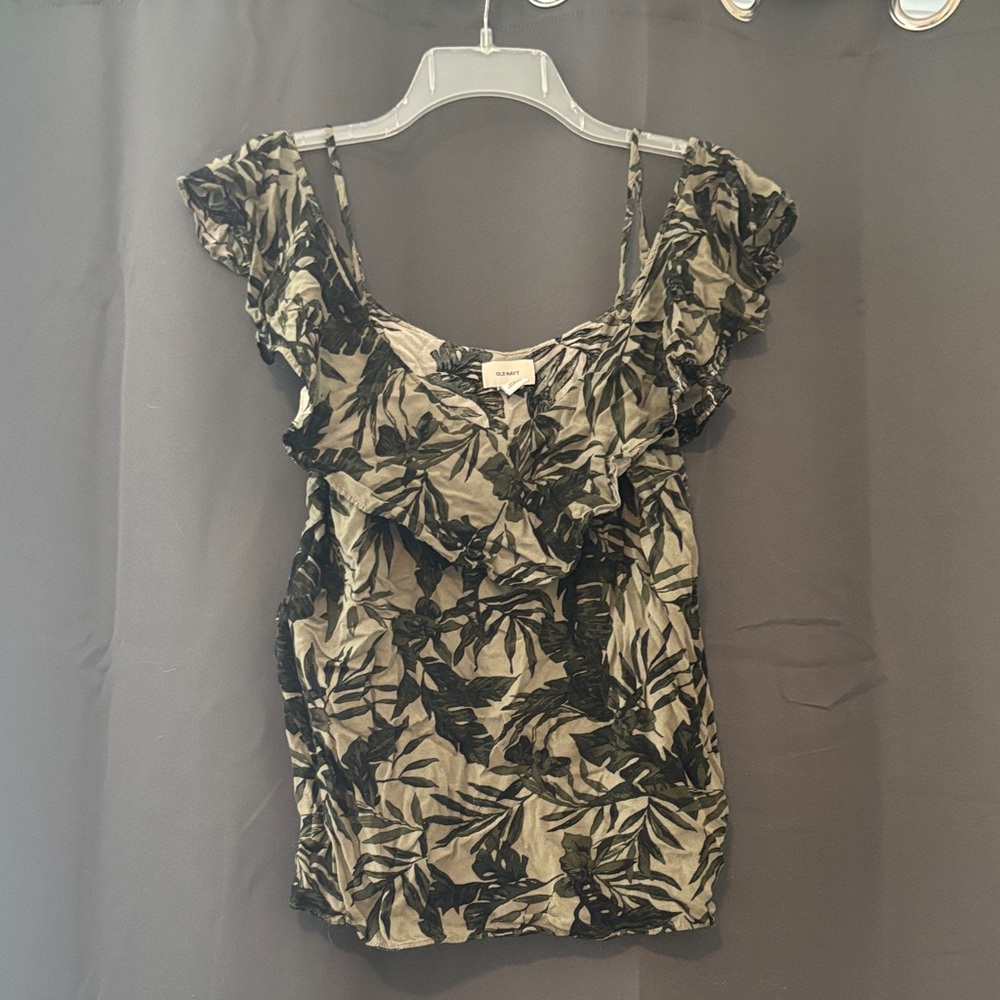 Floral Ruffle Off The Shoulder Top